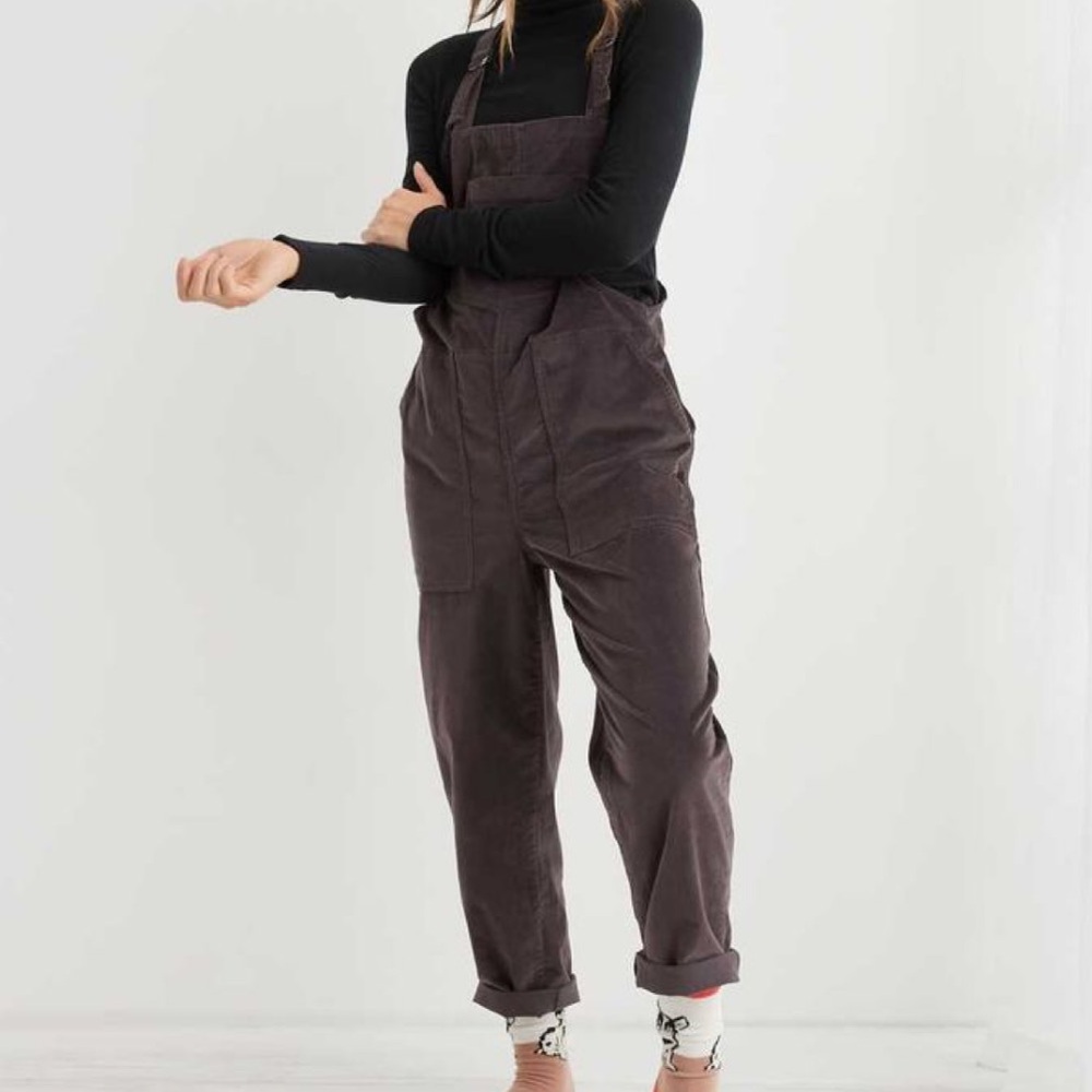 Aerie Chocolate Brown Overalls